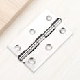thumbnail image 4 of Bisagra a tope plegable de metal grueso de 6 piezas para armario de puerta de gabinete, plateada, 4 of 5
