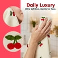 thumbnail image 3 of REGALWOVEN 1 Pack Thick Soft Coral Fleece Bath Towel with Cute Fruit Embroidery, Super Absorbent for Bathroom, Gym, Spa, Pool, Sports White 55" x 28", 3 of 7