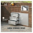 thumbnail image 6 of Outdoor Kitchen Drawers BBQ Access Door Combo 38.3''W, Stainless Steel Patio Grill Station Storage, Triple Drawer System for Island, 6 of 7