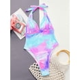 thumbnail image 3 of Tie-Dye Halter Neck One-Piece Swimsuit, 3 of 5
