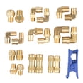 thumbnail image 5 of 21 Piece (3/8'' - 1/2") D.O.T Air Brake Nylon Tubing Fitting Assortment Kit - Truck Parts Air Brake Line Fittings Brass Push to Connect Kit, 5 of 9