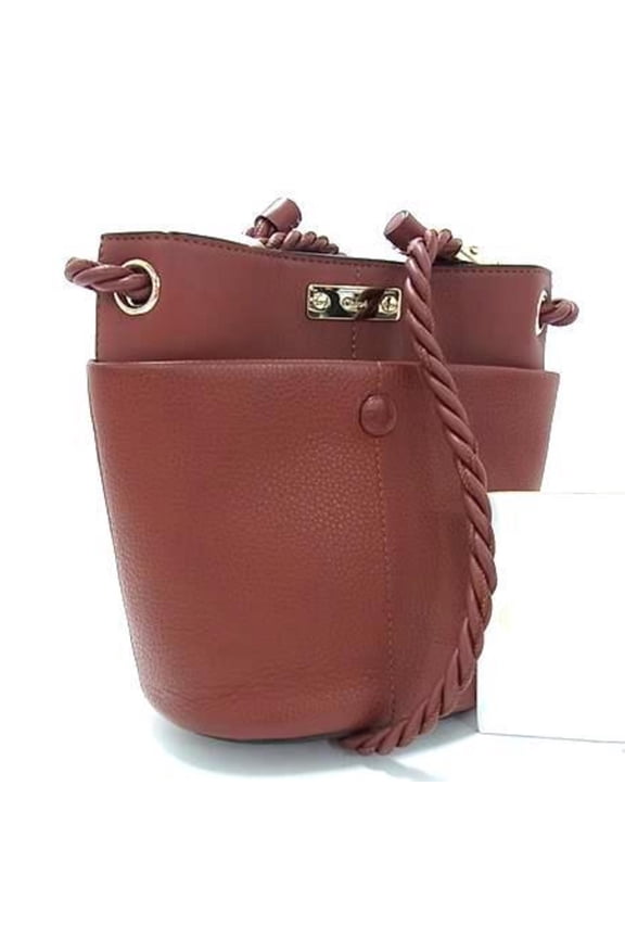 Pre-Owned Chlo Chloe KEY Bucket Bag, Small, Brown Leather, Women's