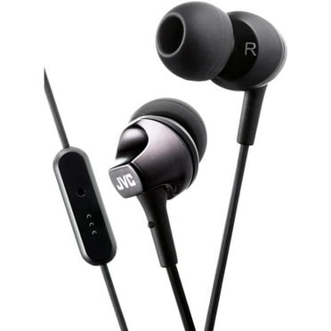 JVC HAFR325B Black Stereo Premium Sound Wired in Ear Headphones With Remote and Microphone