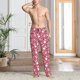 thumbnail image 2 of Fotbe French Bulldog And Heart Pantalones de Pijama para Hombre, Pantalones de Dormir, Pantalones de Casa con Cintura Ajustable y Bolsillos-XX-Large, 2 of 6