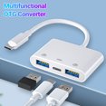 thumbnail image 3 of HEVIRGO Card Reader Multifunctional High-speed Driver-free High Performance Widely Compatible Fast Transmission 2-in-1 Type-C USB SD-Card TF U Disk OTG Memory Card Adapter for Smartphone, 3 of 10