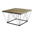 thumbnail image 6 of Castle Place Minimalist 3 Piece Coffee Table Set, Brown Oak, 6 of 14