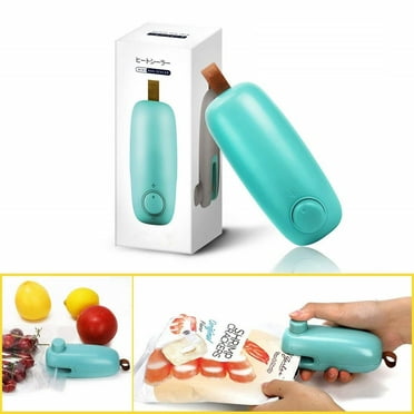 LIGHTSMAX Bag Heat Sealer & Cutter, Rytaki Newest Handheld Bags Heat Sealer Cutter Machine for Plastic Food Potato Chip Saver or Fresh Bag, Battery Operated 2-in-1 Mini Portable Sealer