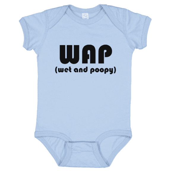Funny Baby Bodysuit WAP (Wet and Poopy) Graphic Baby Onesie for Infants