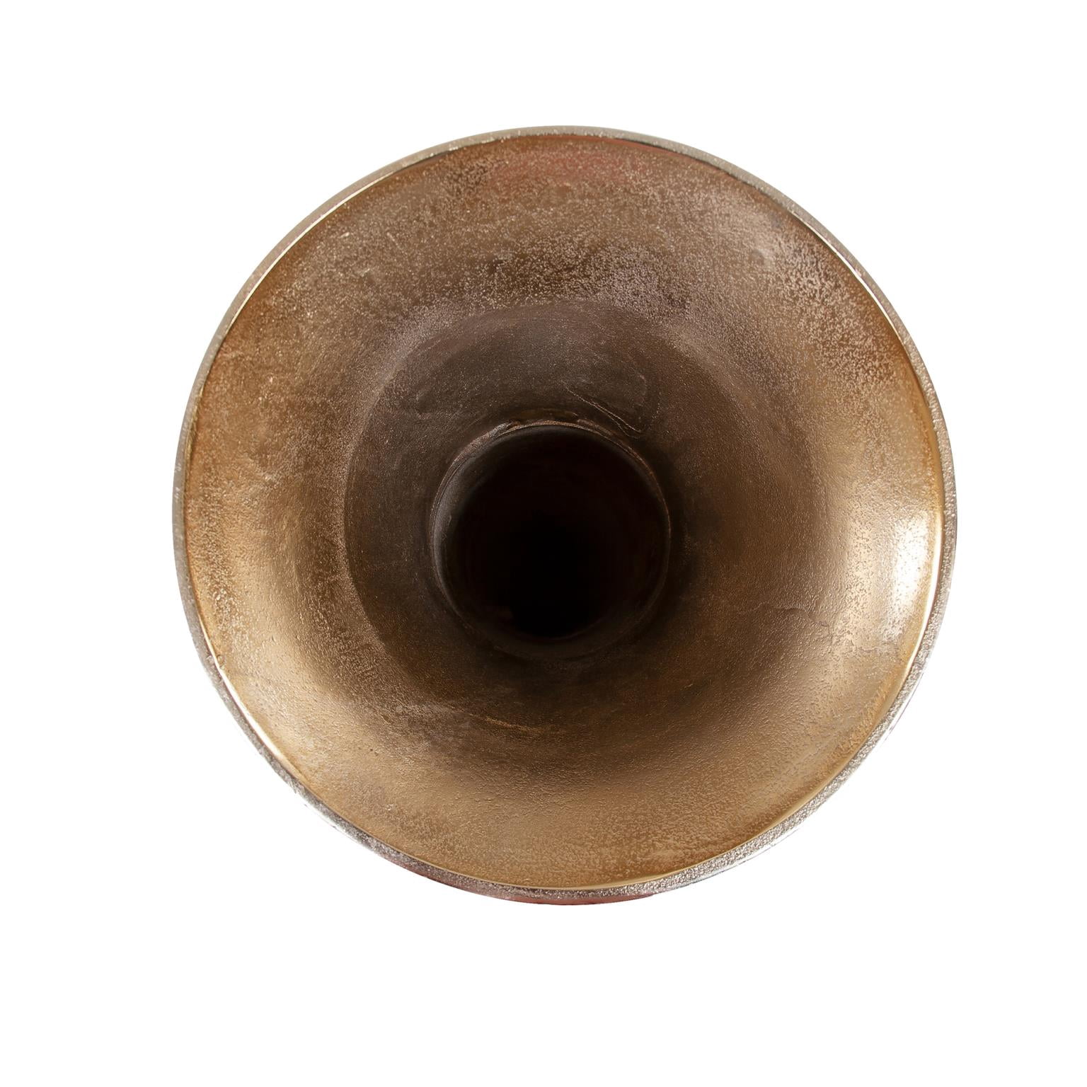 Golden Ore Oversized Fluted Vase
