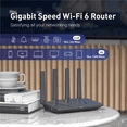 thumbnail image 2 of GL.iNet GL-AX1800(Flint) WiFi 6 Router - Dual Band Gigabit Wireless Internet Router | 5 x 1G Ethernet Ports | Up to 120 Devices | Amazing OpenVpn&WireGuard Speed | WPA3 Security | MU-MIMO | 802.11ax, 2 of 8