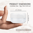 thumbnail image 3 of Beauticom 6 Pieces High Quality 15 Gram 15 ml (0.5 oz) Clear Round Plastic Makeup Cosmetic Travel Sample Jars with White Lids, 3 of 6