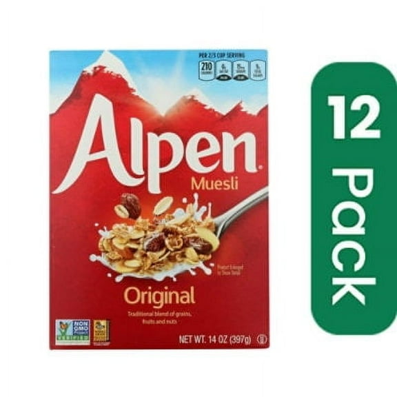 Alpen Original Muesli with Raisins Cereal 14 oz (Pack of 12)