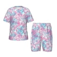 thumbnail image 1 of Fotbe Tie Dye Pijama Estampada de 2 Piezas para Niños – Ropa de Dormir de Manga Corta Cómoda para Niños y Niñas, Camiseta y Shorts de Algodón-4X-Large, 1 of 6