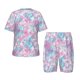 thumbnail image 1 of Fotbe Tie Dye Pijama Estampada de 2 Piezas para Niños – Ropa de Dormir de Manga Corta Cómoda para Niños y Niñas, Camiseta y Shorts de Algodón-3X-Large, 1 of 6