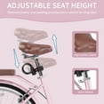 thumbnail image 4 of Bstjewey 24 Inch Folding Women’s Beach Cruiser Bike, 7-Speed, Basket & Cup Holder, 4 of 7