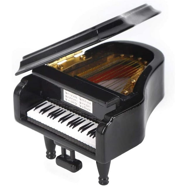 Mini Piano, Decorative Mini Basswood Piano Model, Handcrafted Musical Instrument for Home Decor, Gift for Music Lovers, Kids, Adults Collectors, Office Desk Decor, Birthday Party