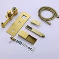 thumbnail image 4 of Wall Mounted Bathroom Bathtub Faucet with Hand Shower, Single Lever Handles Channel Tub Filler with Rough-in Valve, 4 of 5