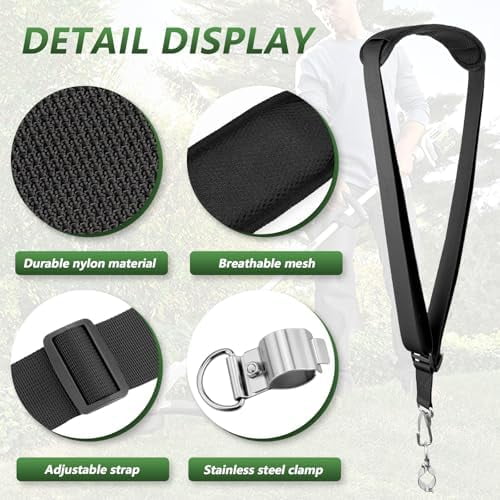 Weed Eater Shoulder Strap, String Trimmer Strap Compatible with EGO Stihl Ryobi Dewalt Milwaukee Kobalt Echo Husqvarna Toro Troy Bilt Greenworks String Trimmer, Leaf Blower, Multi Head System
