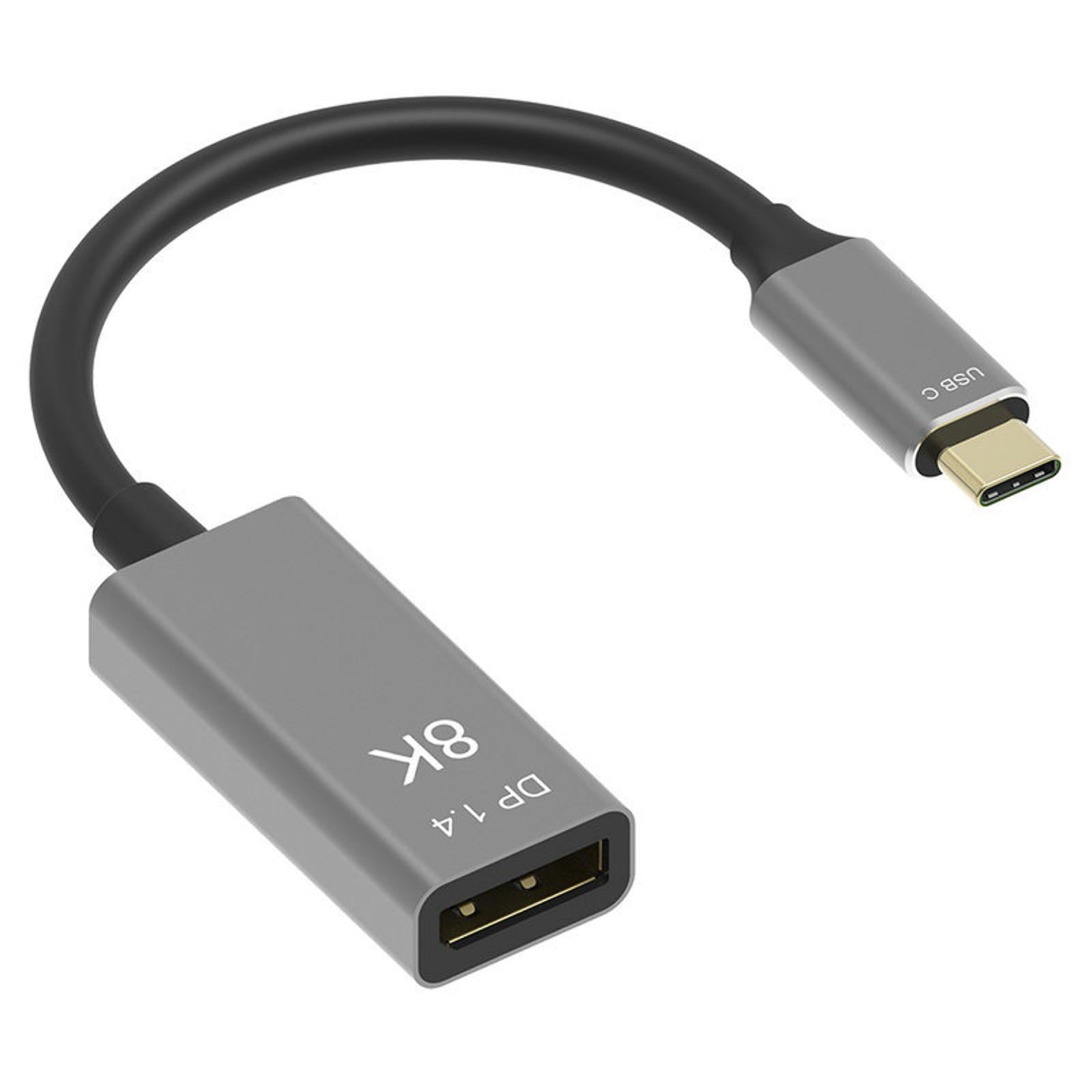 JIAHAOO Thunderbolt 3 to DisplayPort 8K Adapter Cable USB C 20cm for Connecting Mac PC Android to Display