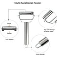 thumbnail image 2 of NOGIS Stainless Steel Dual Blade Vegetable Peeler - Commercial Grade Julienne Cutter, Scraper - Fruit, Potatoes, Carrot, Cucumber - Kitchen, Home Staple - Perfect Housewarming Gift, 2 of 7