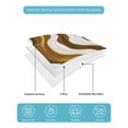 thumbnail image 5 of Quilts King Size, Brown Stripe Soft Comforter Bedding Set for Bed, Gold Geometric White Coastal Wave Modern Ocean Lightweight Quilted Bedspread with Pillow Cover(2 Pieces) for All Season, 96x106 Inch, 5 of 6