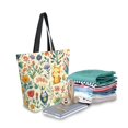 thumbnail image 2 of FORMRS Womens Canvas Tote Bag with Zipper Inner Pocket Shoulder Handbag, Floral Animals, 2 of 7