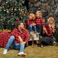 thumbnail image 5 of PatPat Christmas Family Matching Red Plaid Long-sleeve Button Up Shirts and Mesh Skirts Sets, 5 of 9