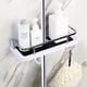 thumbnail image 3 of Estante de almacenamiento para ducha de baño, organizador sin perforación, varilla de elevación, soporte para cabezal de ducha, Gel de ducha, bandeja para champú, estantes de poste, 3 of 5