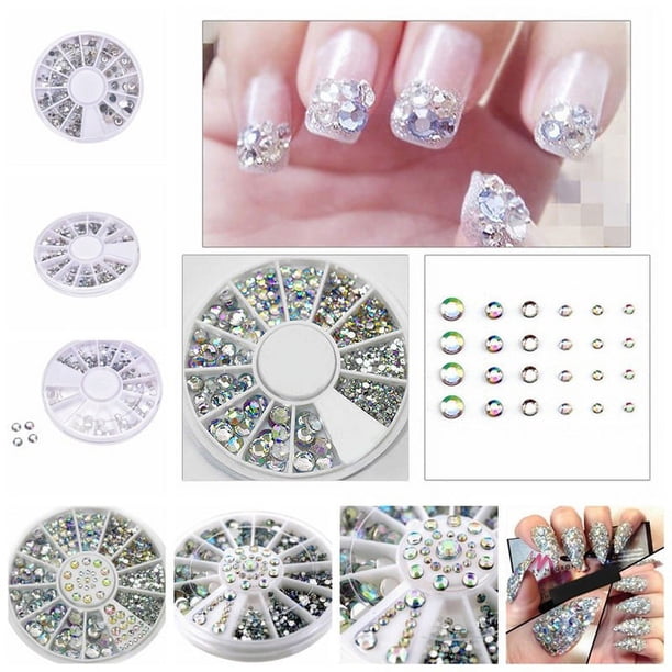 Fiudx Pegatinas de Uñas Deslumbrantes, Decoración Artística con Lentejuelas Coloridas, Fácil Aplicación para Uñas, Perfectas para Fiestas y Eventos, Entusiastas Del Arte de Uñas, Incluye 1 Caja de Di