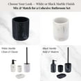 thumbnail image 5 of Evideco French Home Goods New Marble Black Tumbler Only Modern Hollywood Regency Toothbrush Holders, 5 of 9