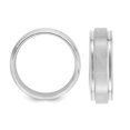 thumbnail image 4 of Mens Brushed Grooved Sterling Silver Band Ring (7mm), 4 of 4