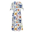thumbnail image 4 of Robe Décontractée pour Femmes pour l'Été, Imprimé Vintage, Robe T-Shirt à Manches Courtes, Ample, Midi de Plage, Robe d'Été avec Poches, 4 of 5