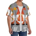 thumbnail image 2 of Sikiie Hello Fall Gnomes Men's Cuban Shirt, Hawaiian Shirts, Business Casual Button Down Shirts, Short Sleeve Shirt-Large, 2 of 5