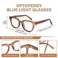 thumbnail image 4 of Gafas de bloqueo de luz azul OPTOFENDY cuadradas de gran tamaño UV400, 4 of 7