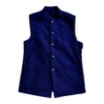 thumbnail image 3 of Yaoyar Mens Solid Color Lapel Collar Single-Breasted Multi-Pocket Waistcoat Vest Formal Slim Fit Business Casual Style, 3 of 4