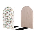 thumbnail image 2 of Susaid Pretty Floral With Leaves Print Wooden Bookends Decorative Book Ends for Shelves Heavy Books Holder Organizer Non-Slip Desk Book End for Kids Room Office School 1 Pairs, 2 of 8