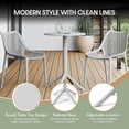 thumbnail image 5 of WestinTrends Playa 23.5" Outdoor Polypropylene Resin Round Patio Bistro Dining Table for 2, Gray, 5 of 6