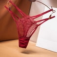 thumbnail image 2 of Lingerie Briefs Women Sexy Lace Underwear Panties,Ladies Underpants Wine, 2 of 4