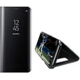 thumbnail image 2 of Compatible With Galaxy S10 Cover Mirror Cell Phone Case, Cover Clear View Pu Leather Case Flip Protective Cover Wallet Cell Phone Case Flip Case Wallet Case Leather Cover For Galaxy S10, Black, 2 of 4