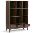 thumbnail image 3 of Allora 9 Cubby Wooden Bookcase in Walnut Brown, 3 of 5