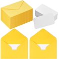 thumbnail image 1 of CHL-100 Sets Small Yellow Envelopes with Small Blank Gift Business Card Wedding Invitation Pocket Envelopes for Graduations Wedding Shower Holiday 4.37 x 2.91 Inch, 1 of 4