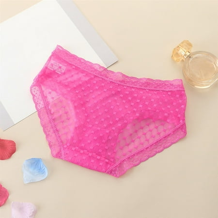 

eczipvz Plus Size Lingerie Seamless Thongs For Women Underwear Lady Low Waist Thong Lace Tangas Solid Color Hot Pink L