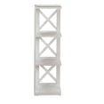 thumbnail image 6 of Weston Home Rebecca Wood 3-Shelf Corner Bookcase, White, 6 of 7