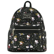 Loungefly Hello Kitty Zodiac Print Womens Double Strap Shoulder Bag Purse One_Size Black
