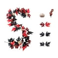 thumbnail image 2 of Thanksgiving Fall Decoration for Home 9.84ft Artificial Fall Maple Leaves Fall Leaf Garland Wall Hanging Greenerys Decorative Plants Black Halloween Rattan for Home Wedding Fireplace Christmas, 2 of 6