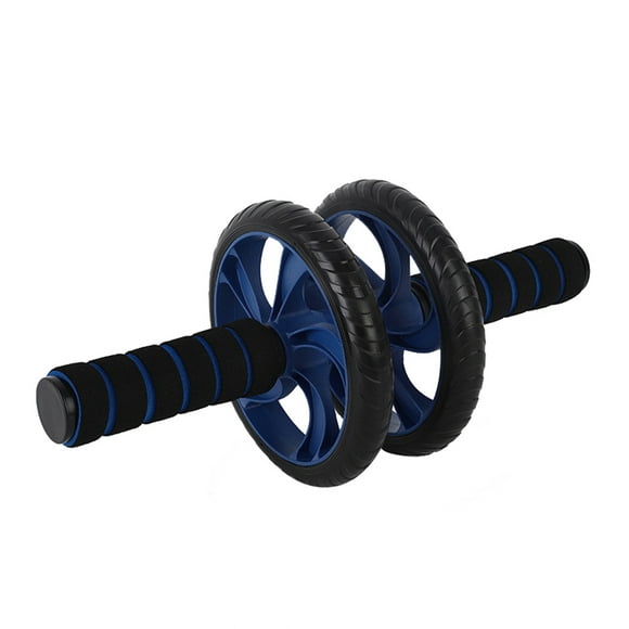 KAKOWELY Abdominal Wheel Two-wheeled Abdominal Wheel Abdominal Device Abdominal Exercise Lose Weight Fitness Equipment (Blue)14.17"X5.51"X5.51"