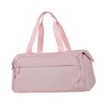 thumbnail image 3 of Bolsa de gimnasio con compartimento para zapatos y bolsillo húmedo, resistente al agua, de poliéster, práctica bolsa de lona, bolsa de gimnasio para h Rosa, 3 of 8