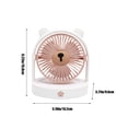 thumbnail image 3 of Up to 65 off!Yyuenw USB Desk Fans Small Quie Cute Bear Fan Girls Dormitory Desk Fan 3 Wind Speeds Mini Cute Desk Fan USB Powered For Bedroom Home Office Desktop Travel, 3 of 5