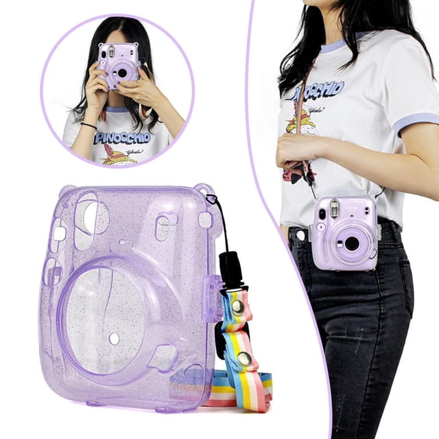 Suitable for Instax Mini 11 Instant Camera Transparent Storage Shell Flash Powder Shell Protective Sleeve Anti-scratch Anti-fall Camera Storage Bag