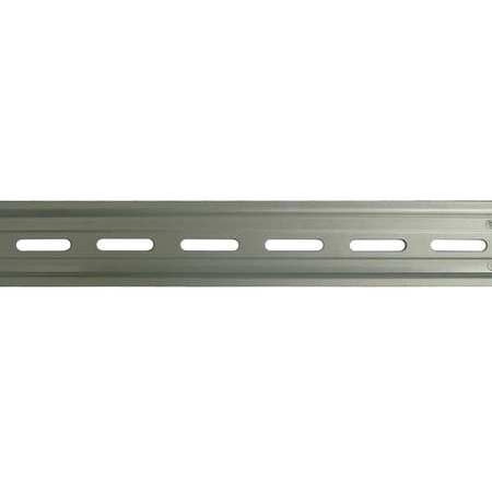 3' Mounting Track - ZORO SELECT 18Z760 DIN Mounting Track,Aluminum,Length 2 Ft